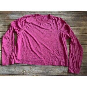 Lululemon Swiftly Tech Long Sleeve Shirt Women's Top Pink Crop 12